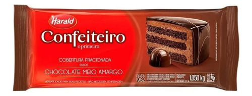 Cobertura Fracionada Chocolate Meio Amargo 1,010kg Harald