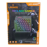 Teclado Gamer Single Hand Rainbow Lighting Apoio De Punho Cor De Teclado Preto