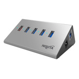 Hub Usb 3.0 Nisuta De 4 Puertos + 1 Qc 3.0 De Carga Rápida