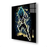 Cuadro Metalico Vegeta Blu Neon Dragon Art Aluminio 30x40   