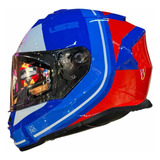 Casco Cerrado Ls2 Storm Ff800 Slant Azul/rojo Talla M