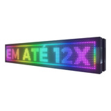 Painel Led Dupla Face Rgb 103cmx23cm Colorido Outdoor