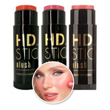 Hd Stick Blush Rubor En Barra Cremoso Kit Maquillaje Katalia