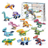 Juguete De Bloques De Construcción De Dinosaurio 12 E 1niños