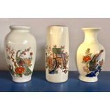 Floreros De Colección. Japoneses. Porcelana Vintage 9,5 Cm 