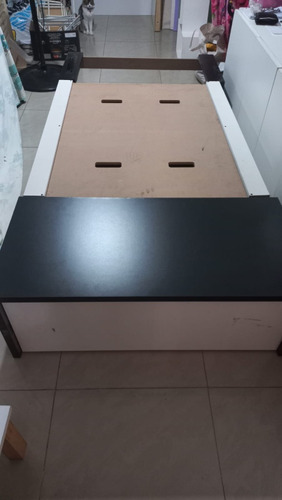 Cama Box Base P/ Somier De 1 Plaza Con Puertas.