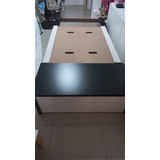 Cama Box Base P/ Somier De 1 Plaza Con Puertas.