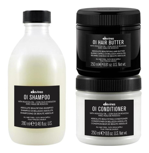 Kit Oi Davines (shampoo + Condicionador + Hair Butter)
