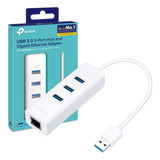 Adaptador Usb A Rj45 Ethernet Giga Tp-link Ue330 + Hub 3 Usb