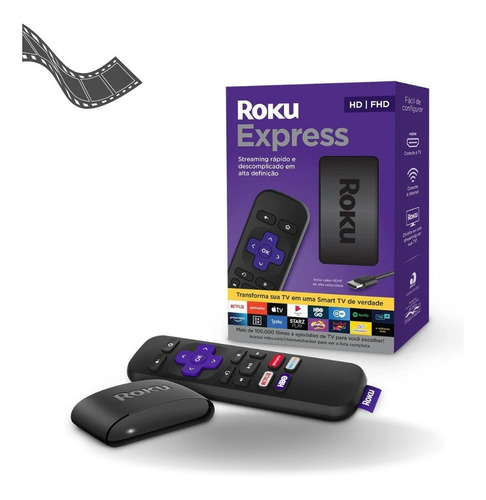 Roku Express Full Hd Streaming C/ Controle Remoto - 3930br