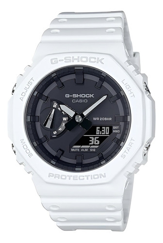 Reloj Casio G-shock Carbon Core Guard Ga2100-7a Blanco Japon