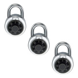 3 Candados De Seguridad Onguard 8104 Reforzados Multiusos Color Plateado