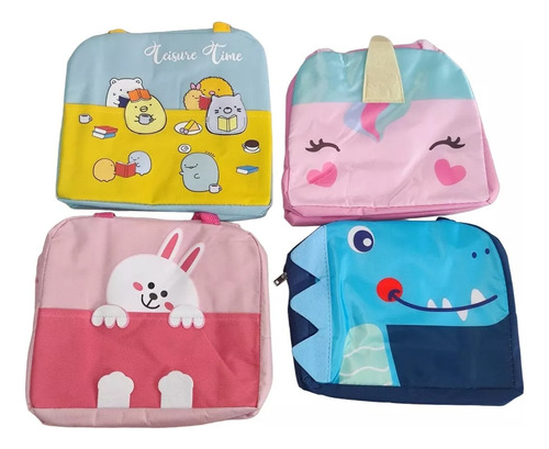 Lonchera Bolsa Termica Niños Porta Comida Tela Blanda Diseño