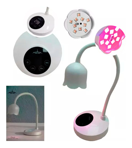 Cabina Flor 2 Uv Led 20w Paris Night Inalambrica Uñas Semi