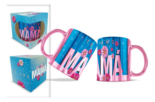 Taza Rosa Mamá Día De Las Madres Incluye Caja De Regalo 