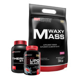 Kit Hipercalórico Waxy Mass 3kg+ 6 Six Lipo 120 Cápsulas