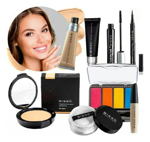 Kit Bissú Maquillaje Primer + Rímel Pestañas + Polvo Fijador