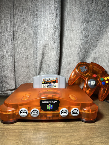 Nintendo 64 Tangerina Lindo + Jogo Tudo 100%