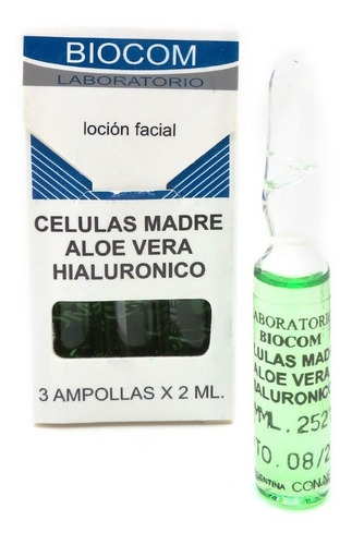 Ampolla Locion Facial Antiarrugas Celulas Madre 3x2ml Biocom