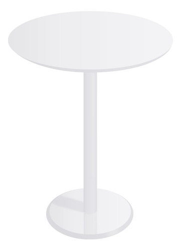 Mesa Lateral Monopé De Laca 50 Cm - Branco