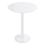 Mesa Lateral Monopé De Laca 50 Cm - Branco