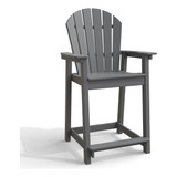 Otsun Tall Adirondack Chair With Cup Holder, Outdoor Balcon.