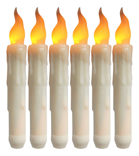 6pcs Control Remoto Navidad Lágrimas Velas Led