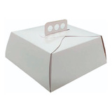 Caja Para Torta Blanca Lisa 24x24x10 - 100 Unidades