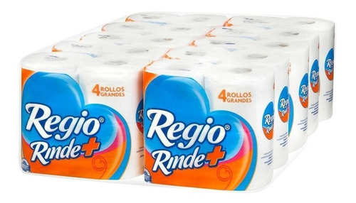 Papel Higiénico Regio Rinde Más Con 10 Paquetes De 4 Piezas