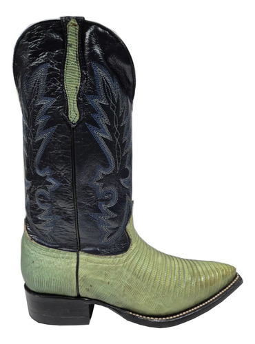 Botas Vaqueras Piel Armadillo Lizard Original Color Agua