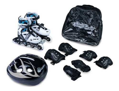 Set Patines Para Niña Con Casco, Protecciones Y Mochila Pro