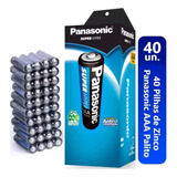 Pilha Aaa Palito Panasonic Super Hyper - Caixa Com 40 Unid.