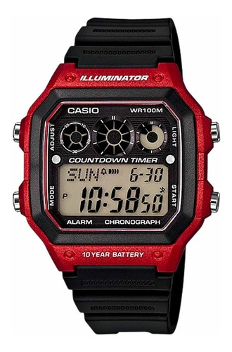 Reloj Casio Ae-1300wh-4av Crono-alarma 100m Sumergible Local