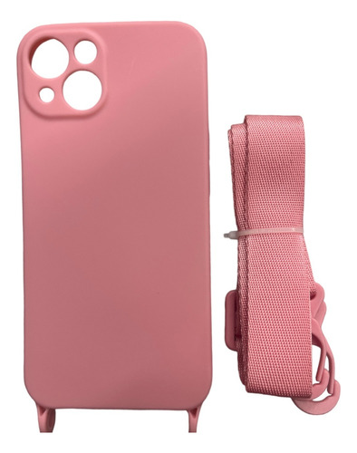 Funda Silky Silicone Case Con Correa Para Celular iPhone 13