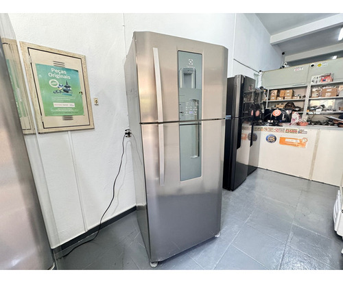 Refrigerador Geladeira Electrolux Inox Df80x 127v Revisada 