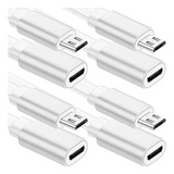 Sumind Paquete De 4 Cables De Extension Micro Usb De 10 Pies