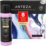 Kit De Pintura Acrílica Para Verter 8 Colores Pastel-artez.