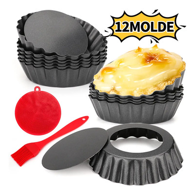 12 Moldes Para Pay Tartaletas 8cm Desmontables De Reposteria | MercadoLibre
