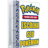 Pasta Fichário P/ Card Carta Pokémon Com 30 Folhas 9 Bolsos