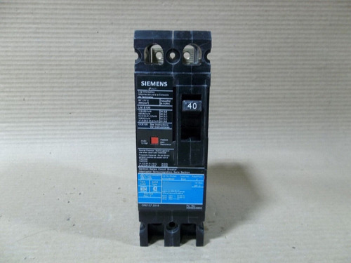 New Siemens Ed Ed42b040 2 Pole 40 Amp 480v Circuit Break Aab