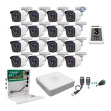 Kit 16 Cámaras Hikvision 2 Mpx Cctv 3tb  Dvr 16 Canales