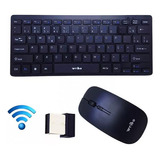 Teclado Com Mouse Sem Fio Receptor Wireless Super Jogos