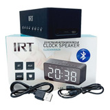 Radio Reloj Despertador Bluetooth Irt Fm Micro Sd Aux Lcd