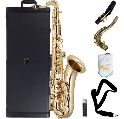 Saxofone Tenor Eagle St503l Bb Si Bemol C/ Case + Acessórios
