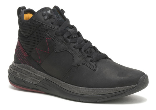 Zapatilla C/caña Cuero Hombre Cityrogue Mid Negro Cat