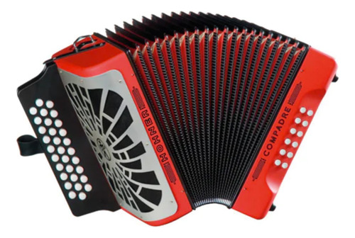 Hohner Compadre Acordeón Diatonico A48241 Sol Do Fa Rojo