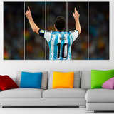 Cuadro Poliptico Messi Seleccion Argentina Art 120cm X 70cm