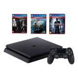 Playstation 4 Console Ps4 1tb + 3 Jogos Originais