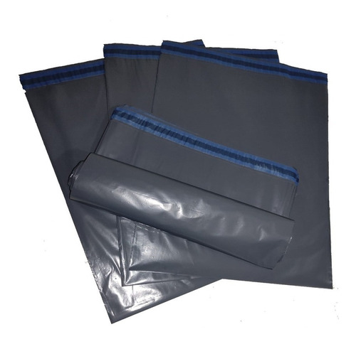 Envelope Segurança 100 Un  40x50 Saco Plastico Sedex Cinza 