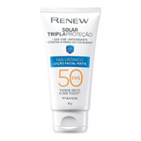 Protetor Solar Facial Renew Tripla Proteção Fps 50 Avon